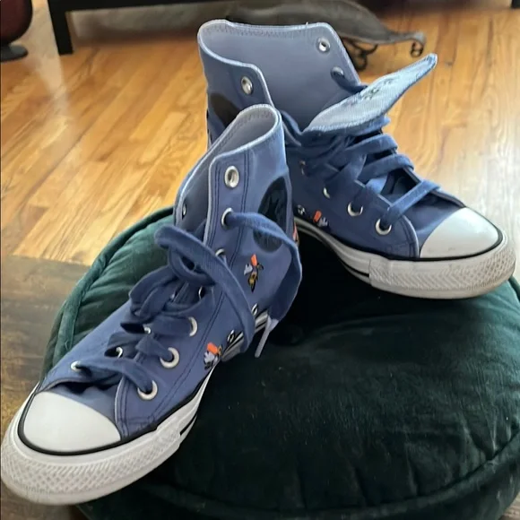 Converse Kids Blue High-Top Sneakers - Picture 9 of 10